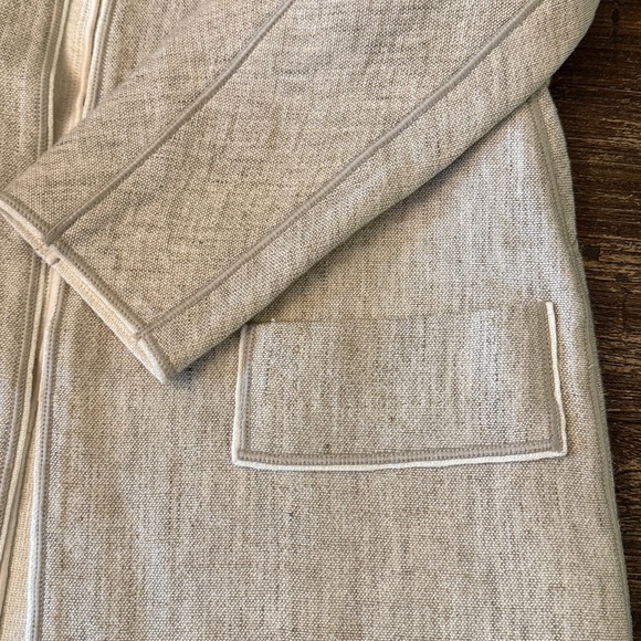 Lafayette 148 New York Linen Blend Open-Front Blazer in Tan Size P (0–2) - Picture 6 of 9